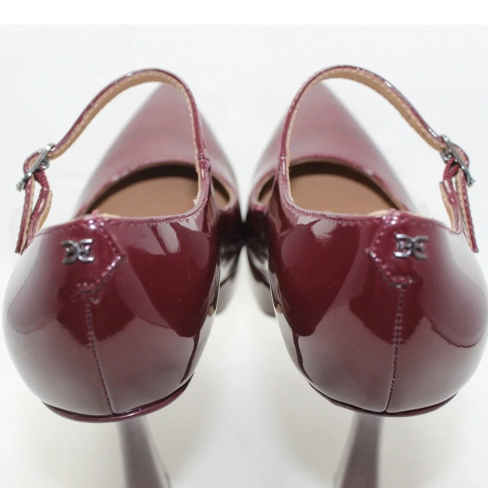 Sam Edelman Jildie Platform Slingback Mary Jane Pump French Burgundy Size 7.5 - Picture 11 of 12